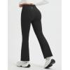 image:imagebaleaf Womens Fleece Lined Pants Winter Thermal Warm Bootcut Flare Leggings Hiking Yoga Pants with Zip Pockets Cold WeatherBlack