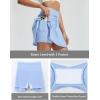 image:imagebaleaf Womens High Waisted 15 Swim Skirt Boxer Liner Quick Dry Bathing Suit Tankini Swimsuit Bottoms with Zipper PocketLight Blue