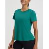 image:imagebaleaf Womens Short Sleeve Workout Shirts Athletic Tops Sun Protection Breathable TShirts Quick Dry Gym Running TennisGreen