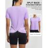 image:imagebaleaf Womens Short Sleeve Workout Shirts Athletic Tops Sun Protection Breathable TShirts Quick Dry Gym Running TennisLight Purple