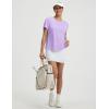 image:imagebaleaf Womens Short Sleeve Workout Shirts Athletic Tops Sun Protection Breathable TShirts Quick Dry Gym Running TennisLight Purple