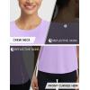 image:imagebaleaf Womens Short Sleeve Workout Shirts Athletic Tops Sun Protection Breathable TShirts Quick Dry Gym Running TennisLight Purple