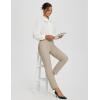 image:imagebaleaf Womens Travel Pants Lightweight Stretch with Zipper Pockets Petite Ankle Dressy Golf Work Business Casual SlacksKhaki