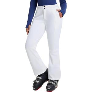 image:imageBALEAF Womens Snow Pants Insulated Waterproof Slim Ski Pants Snowboard Winter Cold Weather GearWhite