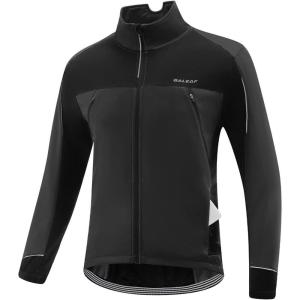image:imagebaleaf Mens Winter Jacket Windproof Softshell Thermal Warm Pockets Cycling Running Mountain Biking Cold Weather Gear01black