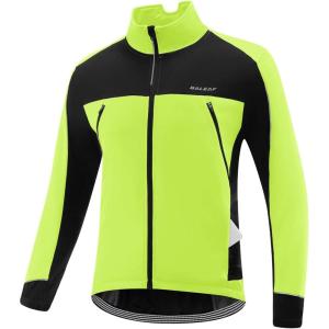 image:imagebaleaf Mens Winter Jacket Windproof Softshell Thermal Warm Pockets Cycling Running Mountain Biking Cold Weather Gear01fluorescent Green