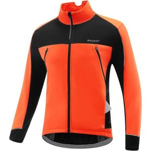 image:imagebaleaf Mens Winter Jacket Windproof Softshell Thermal Warm Pockets Cycling Running Mountain Biking Cold Weather Gear01orange