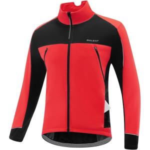 image:imagebaleaf Mens Winter Jacket Windproof Softshell Thermal Warm Pockets Cycling Running Mountain Biking Cold Weather Gear01red
