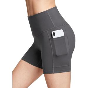 image:imagebaleaf Womens 8 5 3 Biker Shorts High Waist Yoga Workout Gym Running Volleyball Spandex Shorts with PocketsGraysofter
