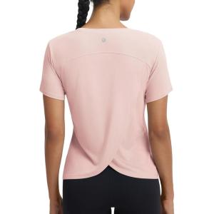 image:imagebaleaf Womens Short Sleeve Workout Shirts Athletic Tops Sun Protection Breathable TShirts Quick Dry Gym Running TennisLight Pink