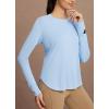 image:imageBALEAF Womens Sun Shirts UPF 50 Long Sleeve Hiking Tops Lightweight Quick Dry UV Protection Outdoor ClothingLight Blue