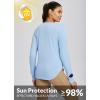 image:imageBALEAF Womens Sun Shirts UPF 50 Long Sleeve Hiking Tops Lightweight Quick Dry UV Protection Outdoor ClothingLight Blue