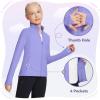 image:imagebaleaf Fleece Girls Jacket Zip Up Fall Jackets Kids Equestrian Riding Shirts Thermal Athletic Sweatshirts WarmPurple