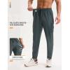 image:imagebaleaf Mens Hiking Pants Lightweight Quick Dry Joggers with Pockets Cargo Pants Water Resistant Breathable JoggerDark Gray