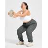 image:imagebaleaf Plus Size Pants for Women Hiking Cargo Water Resistant UPF 50 Cargo Joggers Zipper PocketsDark Gray