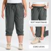 image:imagebaleaf Plus Size Pants for Women Hiking Cargo Water Resistant UPF 50 Cargo Joggers Zipper PocketsDark Gray