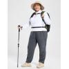 image:imagebaleaf Plus Size Pants for Women Hiking Cargo Water Resistant UPF 50 Cargo Joggers Zipper PocketsPlum Kitten