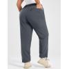 image:imagebaleaf Plus Size Pants for Women Hiking Cargo Water Resistant UPF 50 Cargo Joggers Zipper PocketsPlum Kitten