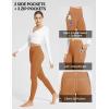 image:imagebaleaf Womens Fleece Lined Leggings Thermal Warm Winter Tights High Waisted Yoga Pants Cold Weather with PocketsCaramel