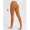 image:imagebaleaf Womens Fleece Lined Leggings Thermal Warm Winter Tights High Waisted Yoga Pants Cold Weather with PocketsCaramel