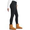 image:imagebaleaf Womens Thick Fleece Lined Leggings Winter Snow Pants Warm Thermal High Waisted Ski LeggingBlack
