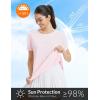 image:imagebaleaf Womens Short Sleeve Workout Tops Athletic Running Shirts Quick Dry TShirts Loose Fit Gym Yoga Tee UPF 50Light Pink