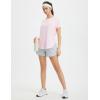 image:imagebaleaf Womens Short Sleeve Workout Tops Athletic Running Shirts Quick Dry TShirts Loose Fit Gym Yoga Tee UPF 50Light Pink