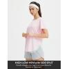image:imagebaleaf Womens Short Sleeve Workout Tops Athletic Running Shirts Quick Dry TShirts Loose Fit Gym Yoga Tee UPF 50Light Pink