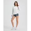 image:imagebaleaf Womens Sun Shirts UPF50 Long Sleeve Workout Tops Running Athletic Lightweight Quick DryUltra White