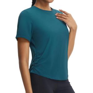 image:imagebaleaf Womens Short Sleeve Yoga Shirts Soft UPF 50 Workout Tops Sun Protection Athletic TShirtsBlue