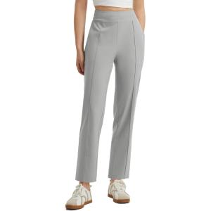 image:imagebaleaf Womens Travel Pants Lightweight Business Casual Work Pants Stretch Petite Ankle Golf Slacks with Pockets UPF50Gray