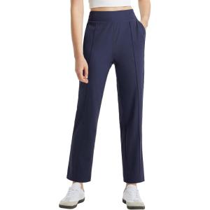 image:imagebaleaf Womens Travel Pants Lightweight Business Casual Work Pants Stretch Petite Ankle Golf Slacks with Pockets UPF50Navy Blue