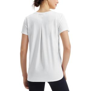 image:imagebaleaf Womens Short Sleeve Workout Shirts Athletic Running Yoga Tops with Curved Hem Quick Dry Sun TShirt UPF 50White