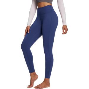 image:imagebaleaf Womens Petite Fleece Lined Leggings with Pockets 25 Thermal Winter Warm High Waisted Thick 78 Yoga PantsBlue25