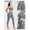 image:imagebaleaf Freeleaf Womens 78 Yoga Leggings with Pockets High Waisted 27 Workout Lounge Leggings Cozy Soft Athletic PantsDark Gray