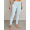 image:imagebaleaf Freeleaf Womens 78 Yoga Leggings with Pockets High Waisted 27 Workout Lounge Leggings Cozy Soft Athletic PantsPastel Blue
