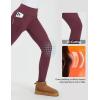 image:imagebaleaf Thick Leggings for Women Water Resistant Snow Pants Fleece Lined Leggings Winter Ski Hiking Pants with Zip PocketsWine Red