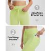 image:imagebaleaf Women 8 Biker Shorts with Pockets High Waisted Workout Short Tummy Control Yoga Gym Spandex Running VolleyballLime Green