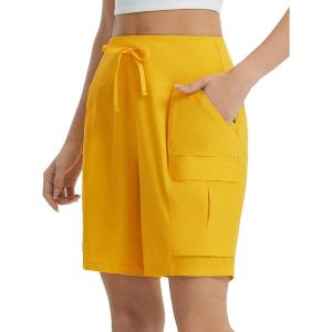 image:imagebaleaf Womens 7 Hiking Shorts High Waist Water Resistant Quick Dry Lightweight Zip Pockets Workout Athletic Shorts TravelStarfruit