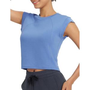 image:imagebaleaf Womens Crop Workout Tank Tops Modal Soft Sleeveless Yoga Top Athletic Running Lounge Loose ShirtsBlue
