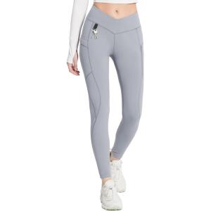 image:imagebaleaf Womens Fleece Lined Leggings Waterproof Hiking Petite Pants Zipper Pockets Winter Thermal Warm Cold WeatherFrost Gray
