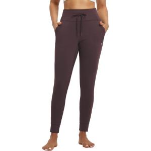 image:imagebaleaf Womens Fleece Lined LeggingsFit Joggers Winter Lounge Pants with Pockets Thermal Warm Sweatpants CasualDark Brown
