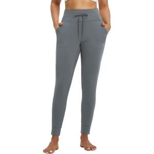 image:imagebaleaf Womens Fleece Lined LeggingsFit Joggers Winter Lounge Pants with Pockets Thermal Warm Sweatpants CasualDark Grey