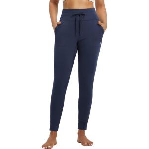 image:imagebaleaf Womens Fleece Lined LeggingsFit Joggers Winter Lounge Pants with Pockets Thermal Warm Sweatpants CasualNavy Blue