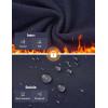 image:imagebaleaf Mens Fleece Lined Joggers Winter Athletic Sweatpants Thermal Hiking Workout Running Pants with Zipper PocketsNavy