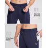 image:imagebaleaf Mens Fleece Lined Joggers Winter Athletic Sweatpants Thermal Hiking Workout Running Pants with Zipper PocketsNavy