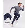 image:imagebaleaf Mens Fleece Lined Joggers Winter Athletic Sweatpants Thermal Hiking Workout Running Pants with Zipper PocketsNavy
