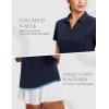 image:imagebaleaf Womens Golf Shirts Polo Collared V Neck Shorts Sleeve Tennis Shirt Lightweight Quick Dry UPF50V Necknavy Blue