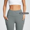 image:imagebaleaf Womens Leggings with Pockets Black Tummy Control Workout High Waisted Athletic 78 Ultra Soft Gym Yoga Ankle PantsGray
