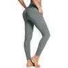 image:imagebaleaf Womens Leggings with Pockets Black Tummy Control Workout High Waisted Athletic 78 Ultra Soft Gym Yoga Ankle PantsGray